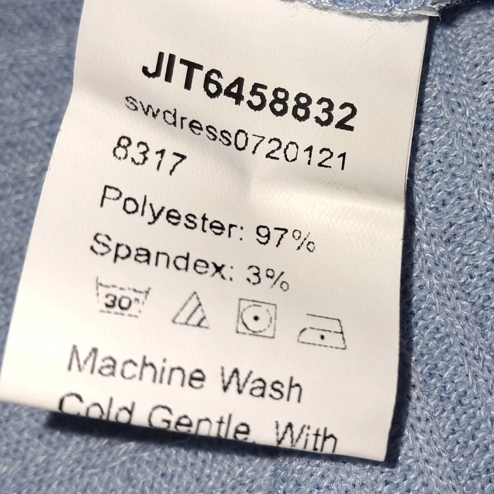 Shein- Baby Blue Mini Dress- W Sz Small 4 - Picture 6 of 6